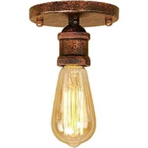 mylights  Bakır Eskitme Patinalı Tavan Avize Aplik Armatü Eskitme Bakır En 10CM Yükseklik 10 cm MYL002413