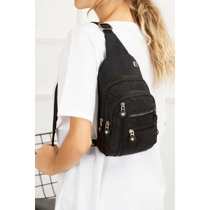 LD243 Krinkıl Kumaş Çift Taraf Askılı Göğüs Çantası Bodybag