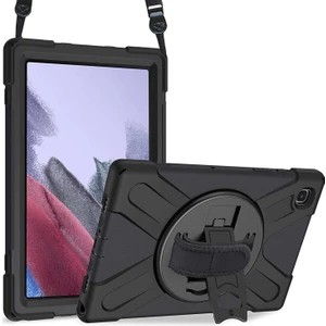 Samsung Galaxy Tab A7 Lite T225 Kılıf Heavy Defender Siyah