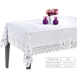 Efem Home Dantel Görünümlü Pvc Muşamba Masa Örtüsü