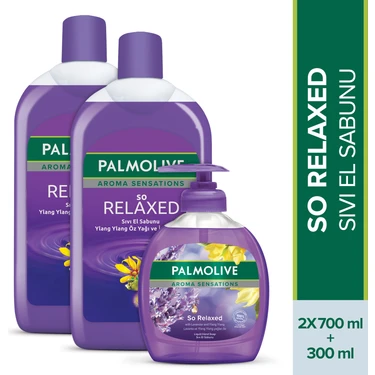 Palmolive Aroma Sensations So Relaxed Iris Özü ile Sıvı El Sabunu 300 ml + 700 ml + 700