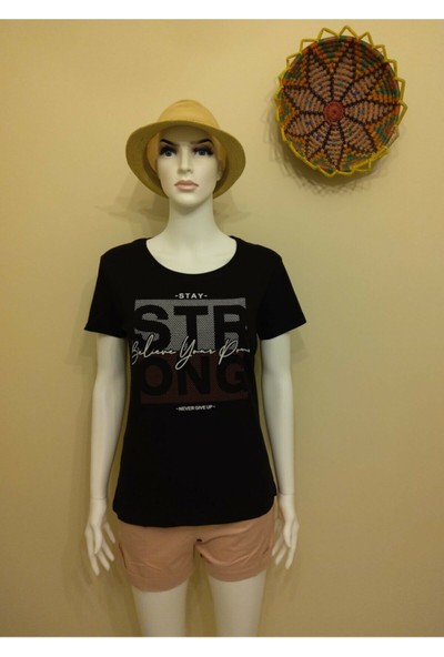 Stanpolis Sport Wear Siyah T-Shirt - Stay Strong