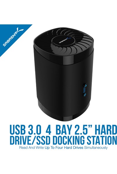 Sabrent 4 Yuvalı USB 3.0 2,5” Hd/ssd Kutusu Fanlı Ds-4ssd (Yurt Dışından)