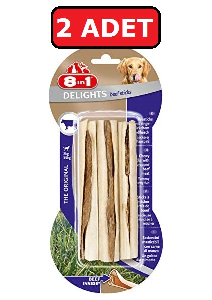 Biftekli Kemik Delights Beef Sticks 2 Adet 75 gr