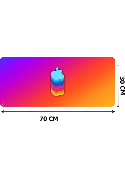 70X30 Xl Apple 3mm Kauçuk Kaymaz Taban Oyuncu Gaming Mouse Pad