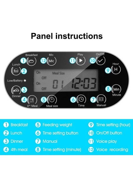 Adaptörlü USB Otomatik Evcil Hayvan Mama Kabı - Beyaz (Yurt Dışından)