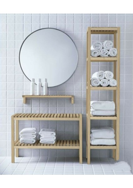 karakalem ahşap banyo Dolabı