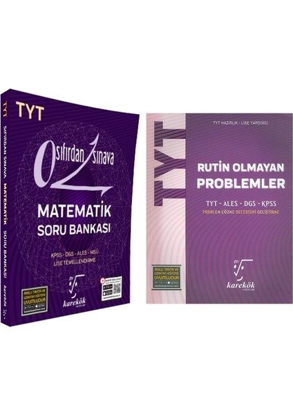 21-22 Sezonu TYT Sıfırdan Matematik ve Rutin Olmayan Problemler Yayınları 2 Kitap