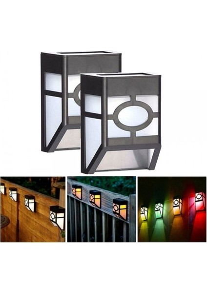Güneş Enerjili Duvara Montajlı Dekoratif LED Bahçe Lambası (4 Adet) indirimleri