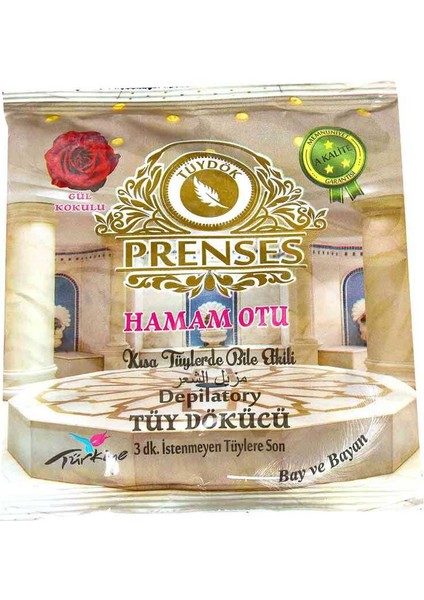 Tüy Dökücü Toz Hamam Otu Bay Bayan TKRB.170-200 gr x 50 Paket