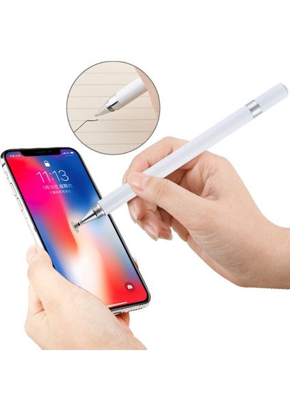 Kapasitif Dokunmatik Ekran Stylus Kalem Beyaz (Yurt Dışından)