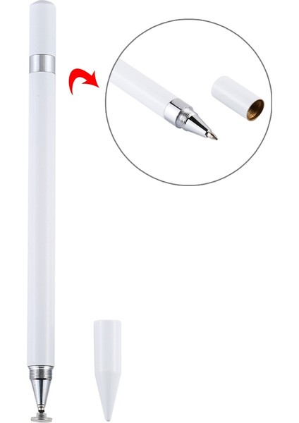 Kapasitif Dokunmatik Ekran Stylus Kalem Beyaz (Yurt Dışından)