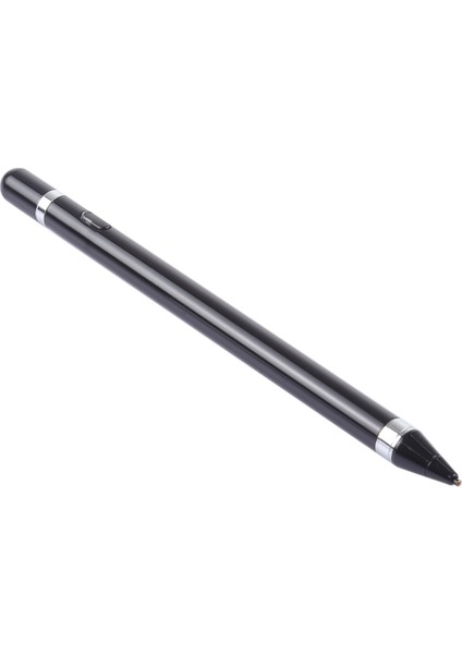 Kısa 2.3 mm Metal Nib Kapasitif Dokunmatik Ekran Stylus Kalem Siyah (Yurt Dışından)