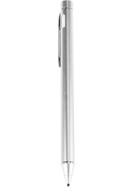 2.3 mm Süper Metal Nib Kapasitif Dokunmatik Ekran Stylus Kalem Gümüş (Yurt Dışından)