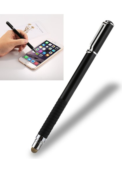 Yuvarlak İnce İpucu Kapasitif Kalem Stylus Universal 2 Siyah (Yurt Dışından)