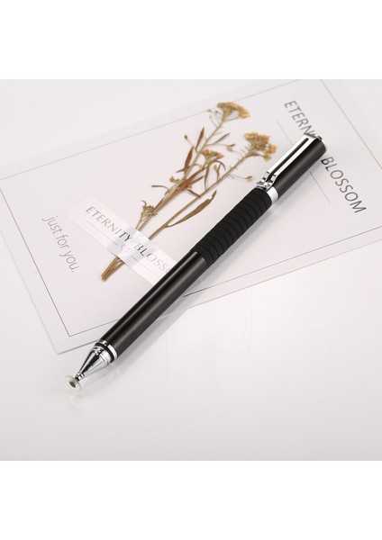 Yuvarlak İnce İpucu Kapasitif Kalem Stylus Universal 2 Siyah (Yurt Dışından)
