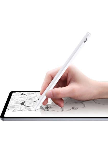 iPad İçin Mutural Yüksek Hassas Kapasitif Dokunmatik Stylus Kalem Beyaz (Yurt Dışından)