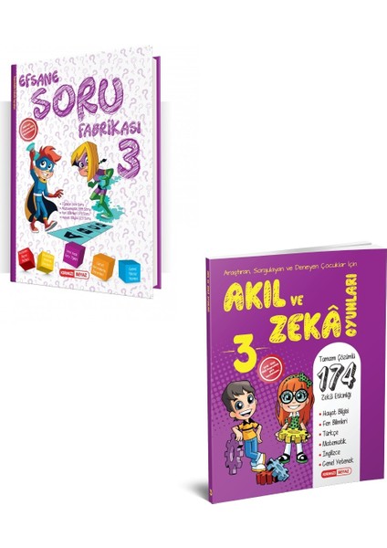 3.Sınıf Soru Fabrikası + Akıl ve Zeka Oyunları Seti Yeni 2022