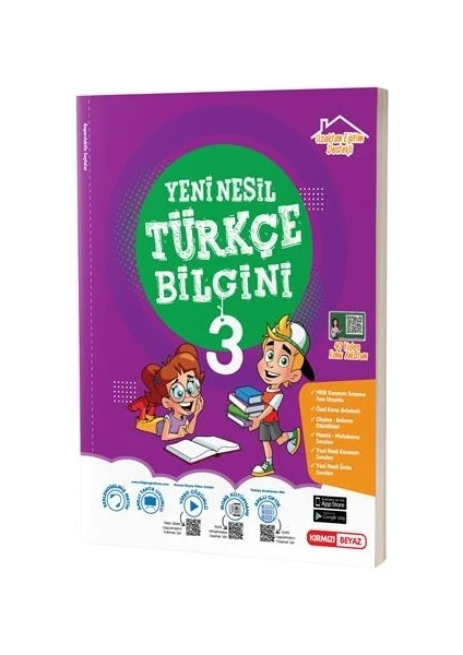 Kırmızı Beyaz Yayınlar 3.Sınıf Yeni Nesil Türkçe Bilgini Yeni 2022