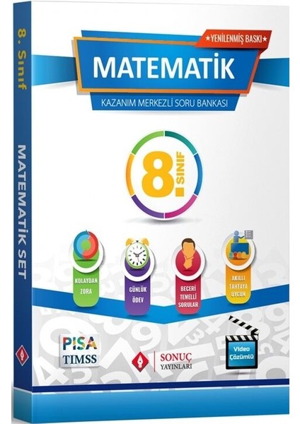 Sonuç Yayınları  8.Sınıf Matematik Kazanım Merkezli Soru Banakası