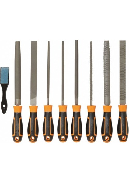 Fix Baur 10 Parça Marangoz Hobi Eğe Seti Törpü Ahşap Metal Alüminyum Yarım Yuvarlak Balık Sırtı Eğe Lama Seti 32CM