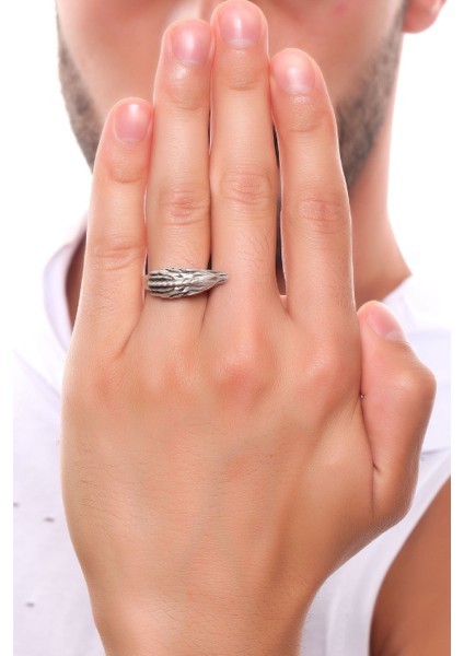 Erkek Antik Gümüş Kaplama Ayarlanabilir Kurt Yüzük modelleri