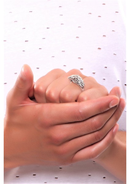 Erkek Antik Gümüş Kaplama Ayarlanabilir Kurt Yüzük fırsatları