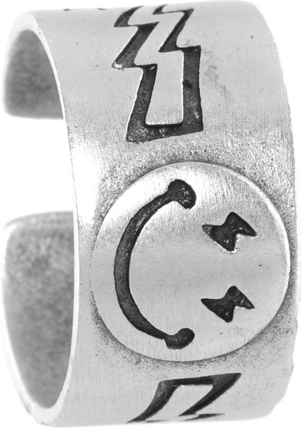 Erkek Antik Gümüş Kaplama Ayarlanabilir Gülen Yüz Emoji Yüzük indirimleri