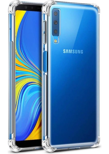 Samsung Galaxy A50 Kılıf Kenar Korumalı Şeffaf Antişok Silikon