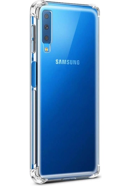 Samsung Galaxy A50 Kılıf Kenar Korumalı Şeffaf Antişok Silikon