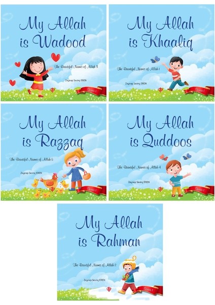 The Beautiful Names Of Allah 1 5 Book Set - Zeynep Sevinç Eren