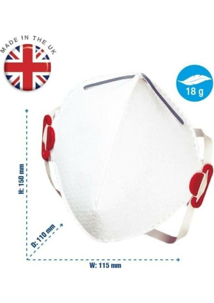F30000 Ffp3 Ventilsiz Tekrar Kullanılabilir Maske 50'li