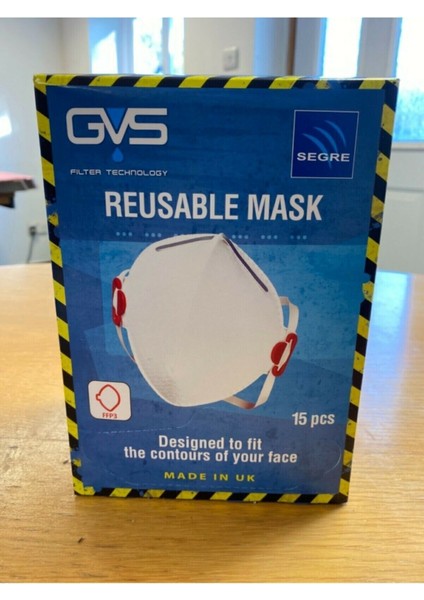F30000 Ffp3 Ventilsiz Tekrar Kullanılabilir Maske 50'li