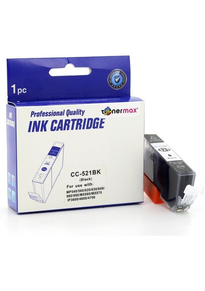 Toner Türk CLI-521 Bk Siyah Muadil Kartuş