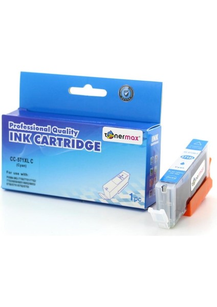 CLI-571XL / Pixma MG-5750 / MG-6850 / MG-7750 / TS-5050 Mavi Muadil Kartuş