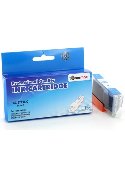 CLI-571XL / Pixma MG-5750 / MG-6850 / MG-7750 / TS-5050 Mavi Muadil Kartuş fiyatları
