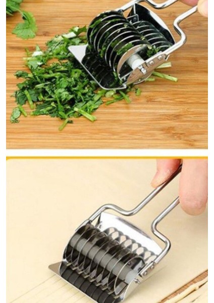 Kitchen Store Paslanmaz Çelik Erişte Makinesi - Sarımsak Ezici - Hamur Kesici fırsatları
