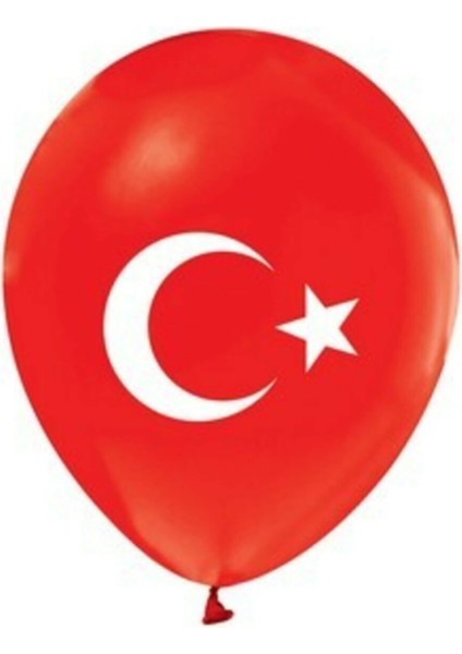 Ay Yıldız Türk Bayraklı Balon 10 Adet