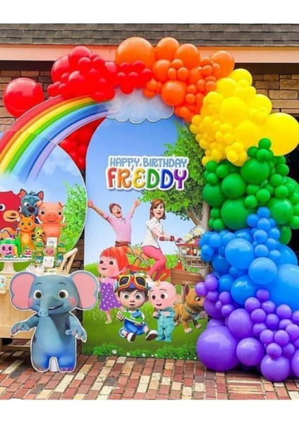 Gökkuşağı Renkleri Konsept Balon ve 5 mt Balon Zincir