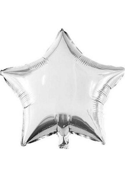 Gümüş Yıldız Folyo Balon 45 cm 1 Adet