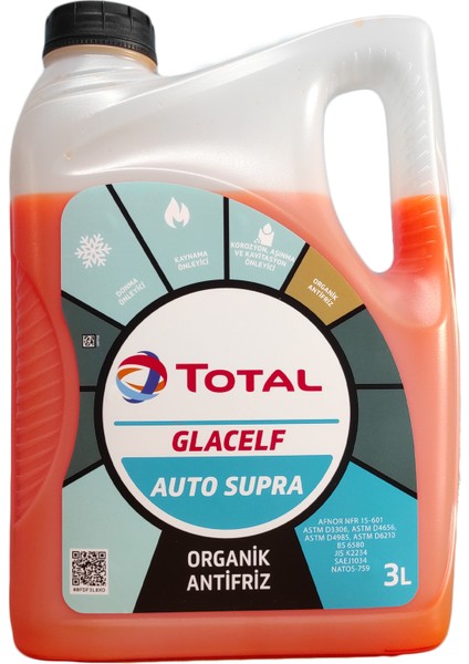 Glacelf Auto Supra Organik Antifriz 3 Litre ( Üretim Yılı: 2023)