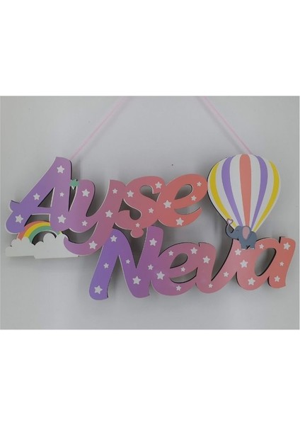 Işıklı Gökkuşağı & Unicorn Temalı Kapı ve Duvar Süsü