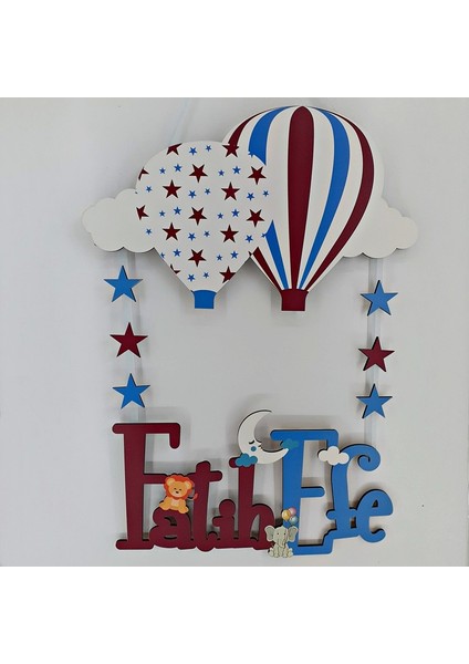 Işıklı Balonlu Trabzonspor Renk Temalı Kapı ve Duvar Süsü