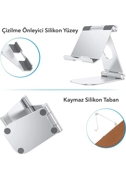 T4-2 Alüminyum Açısı Ayarlanabilir Büyük iPad Tablet Standı