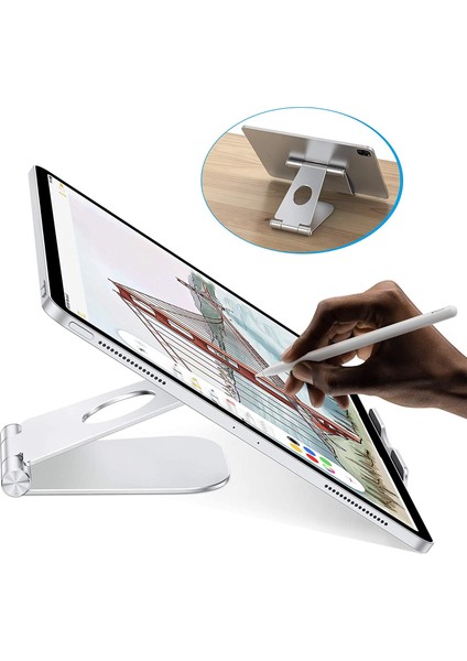 T4-2 Alüminyum Açısı Ayarlanabilir Büyük iPad Tablet Standı