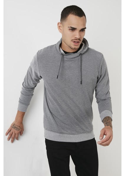 Pamuklu Dik Yaka Slim Fit Sweat Erkek Sweat 5905032