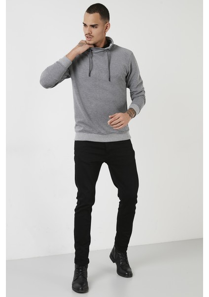 Pamuklu Dik Yaka Slim Fit Sweat Erkek Sweat 5905032