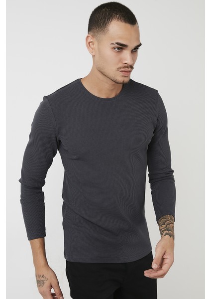 Pamuklu Bisiklet Yaka Basic Sweat Erkek Sweat 5905073 fiyatları