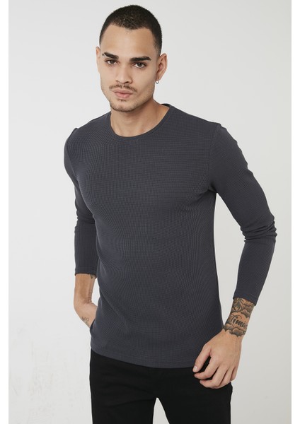 Pamuklu Bisiklet Yaka Basic Sweat Erkek Sweat 5905073 modelleri