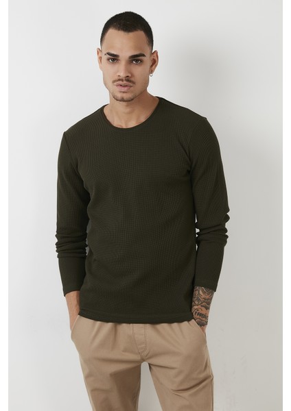 Pamuklu Bisiklet Yaka Basic Sweat Erkek Sweat 5905073